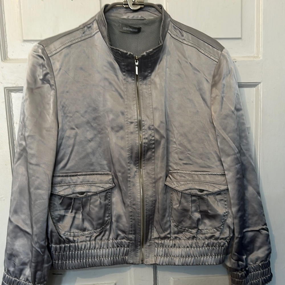 M—Silver Bomber Jacket